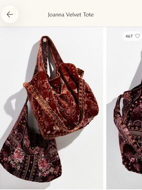 Johnny Was Joanna Velvet Tote in Amethyst